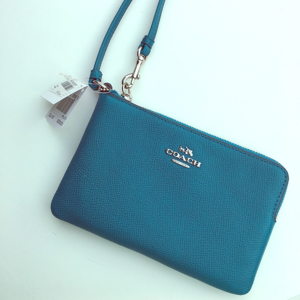Coach Corner Zip Wristlet